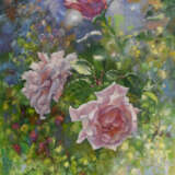 Gemälde, Ölgemälde „Rosen im Garten“, Leinwand, Ölfarbe, Impressionismus, Landschaftsmalerei, Russland, 2020 - Foto 1
