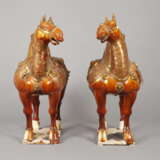 Paar große Keramik Pferde - photo 2