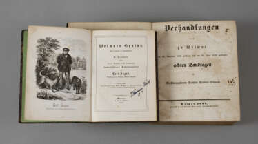 Zwei Bücher Weimar Mitte 19. Jahrhundert