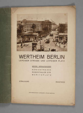 Werbeheft Verkaufshaus Wertheim Berlin - Foto 1