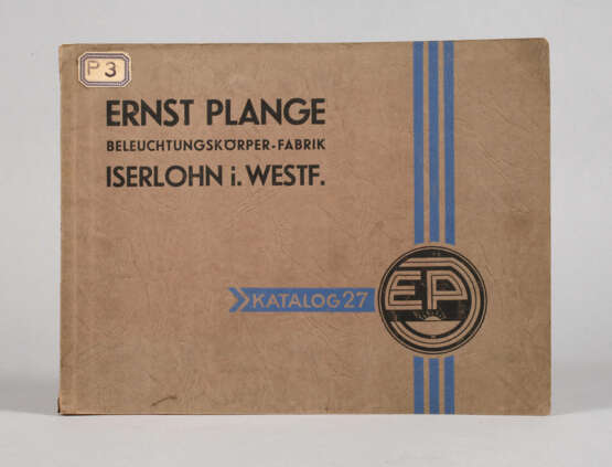 Ernst Plange Beleuchtungskörper-Fabrik Katalog 27 - фото 1