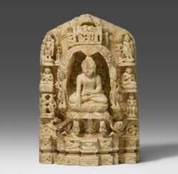 Kleines Steinrelief mit Szenen aus dem Leben Buddhas
