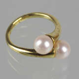 Perl Ring - Gelbgold 333 - Foto 1