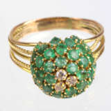 Smaragd Ring mit Brillanten - Gelbgold 585 - photo 1