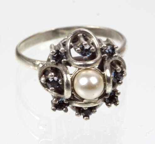 Art Deco Ring mit Perle - Foto 1
