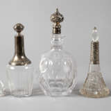 Fünf Kristallglasflaschen mit Silbermontur - фото 1