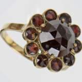 Granat Ring - Gelbgold 333 - Foto 1