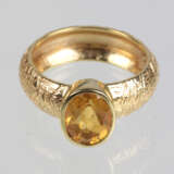 Citrin Ring - Gelbgold 375 - Foto 1