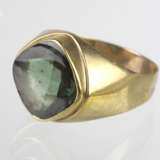 Ring mit turmalinfarbenem Besatz - Gelbgold 333 - Foto 1