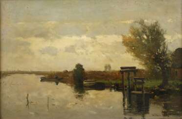 Willem Johannes Weissenbruch, Morgen am Kanal