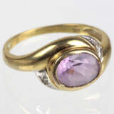 Amethyst Ring mit Brillanten - Gelbgold 333 - Foto 1