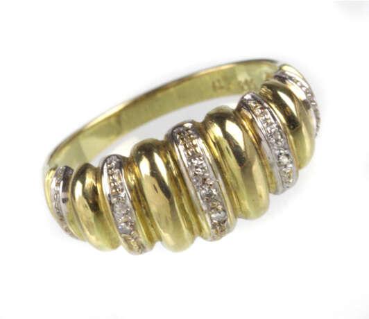 Diamant Ring - Gelbgold/Weissgold 333 - фото 1