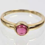 Ring mit pinkfarbenem Turmalin - Gelbgold 375 - Foto 1