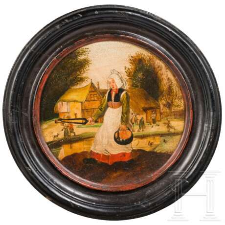 Altmeister-Gemälde mit bäuerlicher Genremalerei, flämisch, 17. Jahrhundert - photo 1