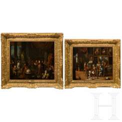 Antwerpener Meister - zwei Ateliergemälde, Anfang 18. Jahrhundert