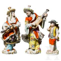 Drei Figuren der Porzellanmanufaktur Meissen, 20. Jahrhundert