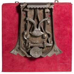 Gotisches Truhenschloss, süddeutsch, datiert 1497