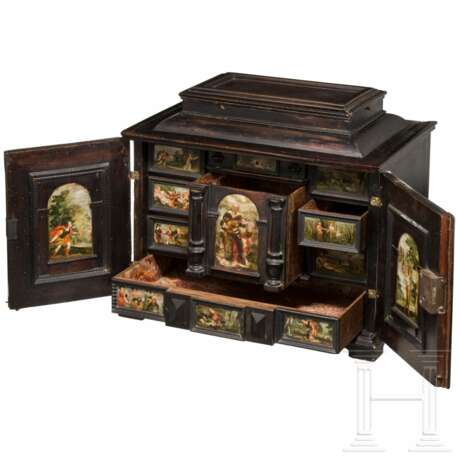 Barockes Kabinettkästchen mit Miniaturgemälden, flämisch, 2. Hälfte 17. Jahrhundert - Foto 2