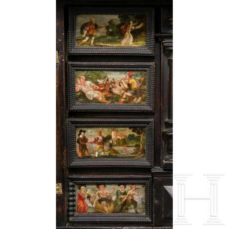 Barockes Kabinettkästchen mit Miniaturgemälden, flämisch, 2. Hälfte 17. Jahrhundert - Foto 8