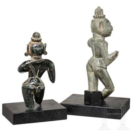 Zwei Skulpturen von Gottheiten, Indien, 19. Jahrhundert - Foto 3