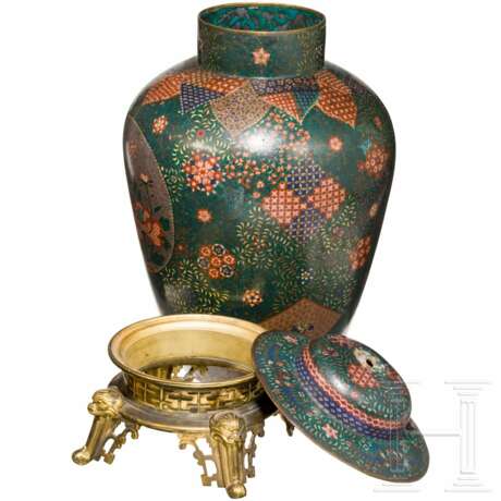 Cloisonné-Vase, Japan, Meiji-Periode - photo 3