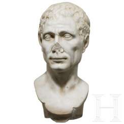 Marmorporträt des römischen Feldherrn und Politikers Julius Cäsar, Italien, 19. Jahrhundert