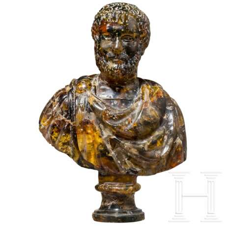 Bernsteinbüste eines römischen Kaisers - Foto 1