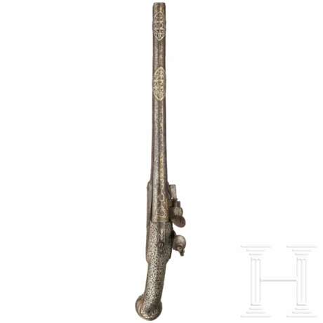 Silbermontierte Steinschlosspistole, osmanisch, 18. Jahrhundert - Foto 3