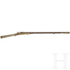 Beineingelegtes Luntenschlossgewehr, Indien, um 1800