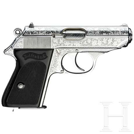 Walther PPK-L, Ulm, graviert, verchromt, in Schatulle - Foto 2