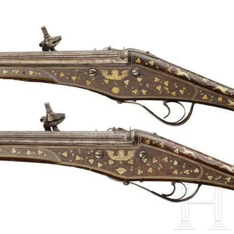 Ein Paar verbeinte, extrem lange Radschlosspistolen, Nürnberg, um 1600 - Foto 2