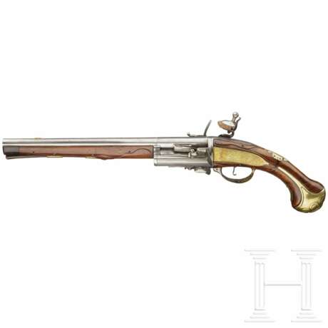 Dreischüssiger Steinschloss-Revolver, deutsch/flämisch, um 1730 - photo 3