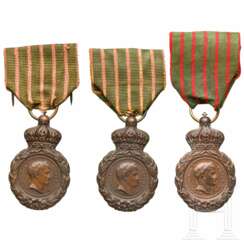 Drei St. Helena-Medaillen, 19. Jahrhundert