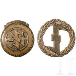 Treueabzeichen für die holländischen Freiwilligen der NSKK Gruppe Luftwaffe und WA-Abzeichen