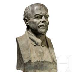 Überlebensgroße Bronzebüste von Lenin