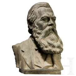 Überlebensgroße Bronzebüste von Friedrich Engels