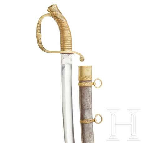 Säbel M 1865 für Offiziere der Infanterie, sogenannte "goldene Waffe", verliehen für Tapferkeit - photo 4