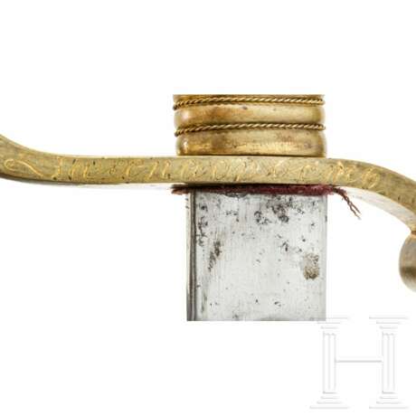 Säbel M 1865 für Offiziere der Infanterie, sogenannte "goldene Waffe", verliehen für Tapferkeit - Foto 8