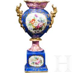 Handbemalte Vase, russische Privatmanufaktur, Russland, Mitte 19. Jahrhundert
