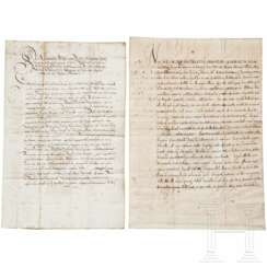 Axel Oxenstierna (1583 - 1654), Königin Christine - zwei Dokumente zur Kriegsfinanzierung 1634 und 1639