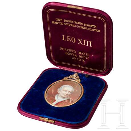 Papst Leo XIII. (1810 – 1903) – Geschenk an den Kommandeur der Schweizer Garde - photo 3