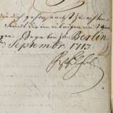 König Friedrich Wilhelm I. - Autograph, datiert 25.9.1713 - photo 3