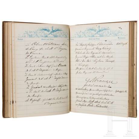 Prinz Carl von Preußen (1801 - 1883) – Melde-Buch, datiert 1870 - 1872 - Foto 3