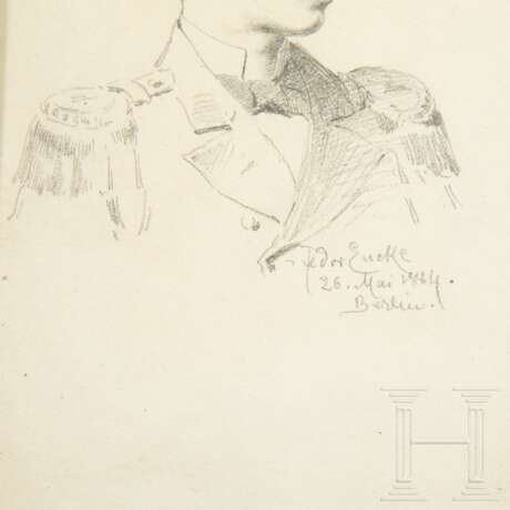 Prinz Heinrich von Preußen (1862 – 1929) - Portraitzeichnung von Fedor Encke - Foto 3