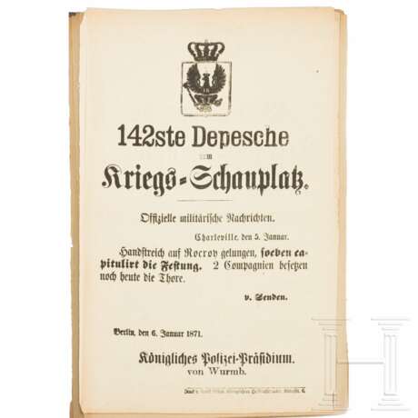 Kriegs-Depeschen 1870/71, Teile 1 und 2 - Foto 3