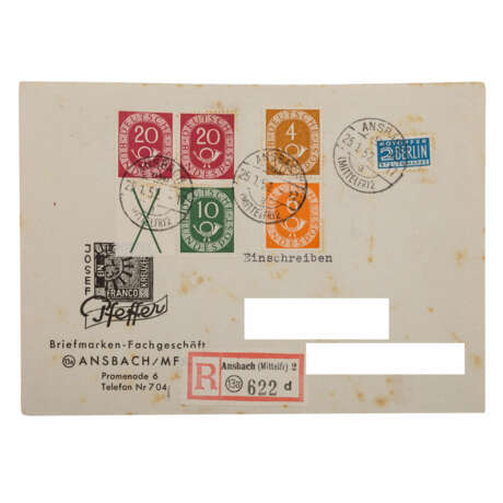 Deutschland nach 1945 - 17 Loskarten eines anderen Auktionshauses, - фото 2