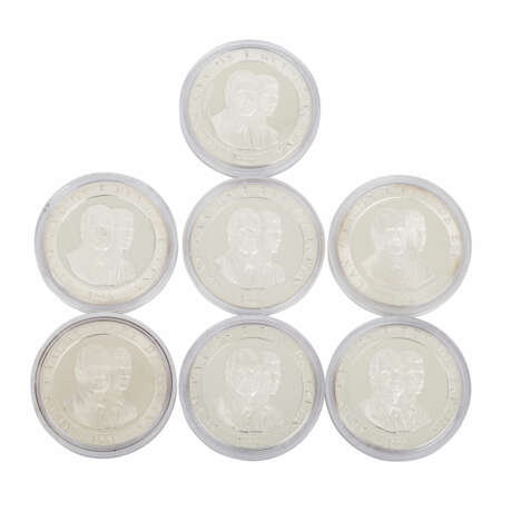Barcelona 1992 - Konvolut von 7 Silbermünzen, - фото 1