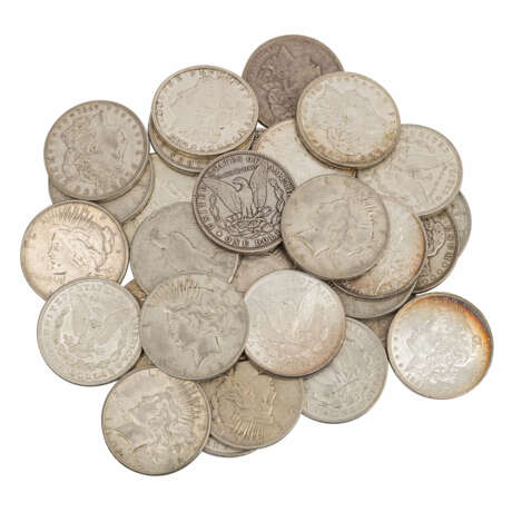 USA/SILBER - 33 x historische Silberdollars, - Foto 1
