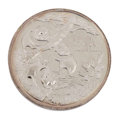 VR China - 100 Yuan 1990 (12 Unzen Silber), - photo 1
