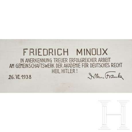 Hans Frank - a gift to Friedrich Minoux - Foto 5